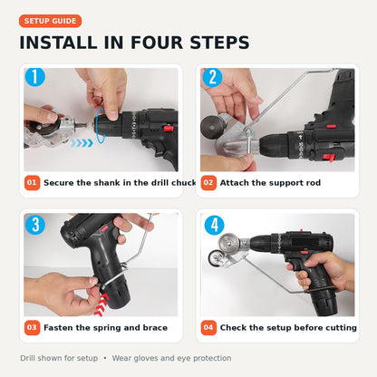 Electric Drill Plate Cutter,Adapter for Precise Cutting Iron, Copper, Aluminum, Steel