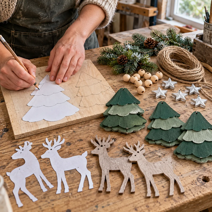 🎄Lighted Woodland Christmas Garland🦌