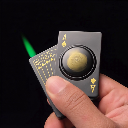 🃏Poker Card Fidget Spinner Lighter - Ace of Spades Design