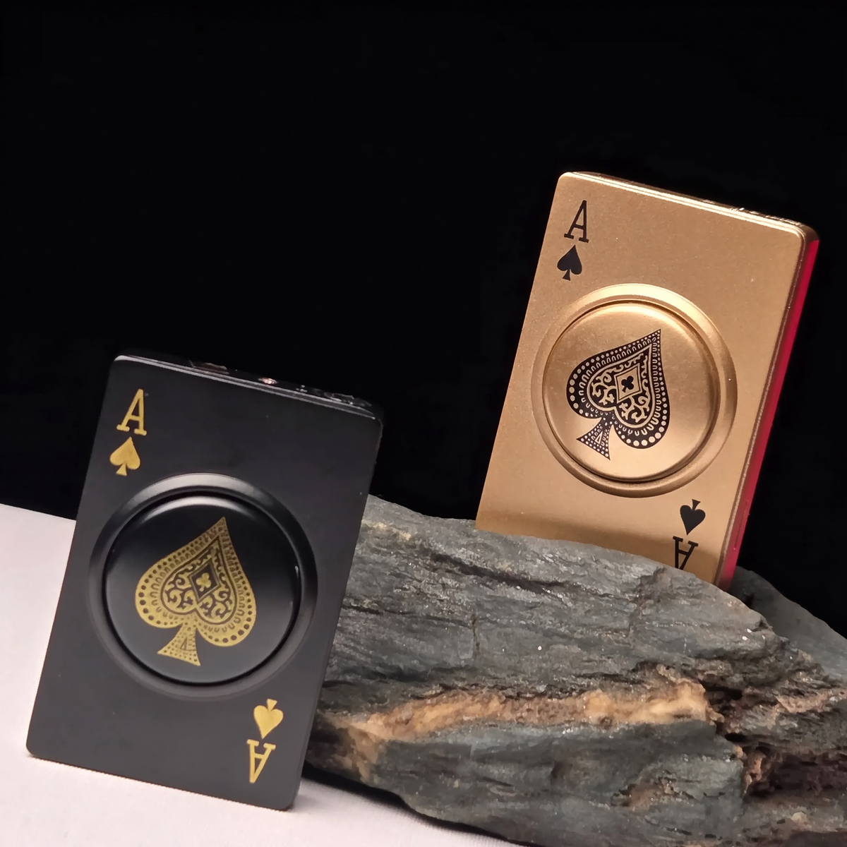 🃏Poker Card Fidget Spinner Lighter - Ace of Spades Design