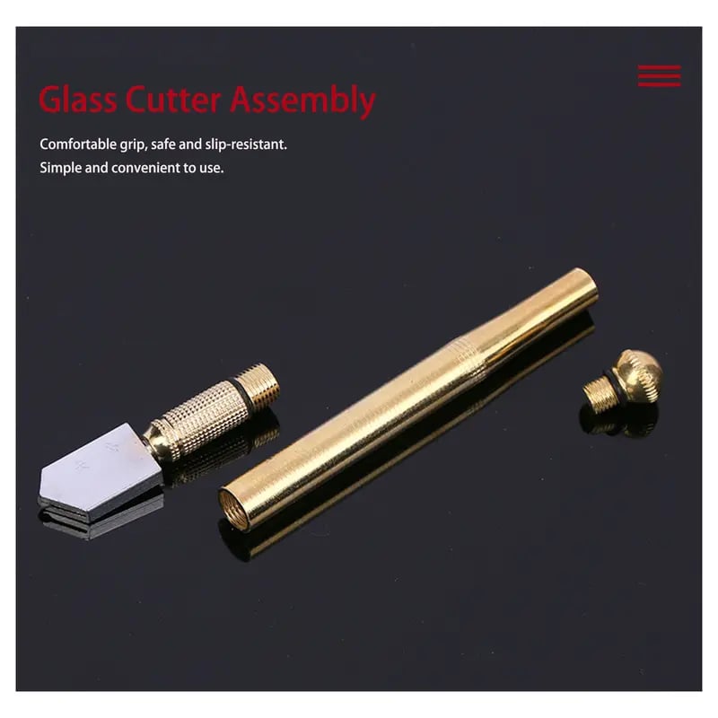 Diamond Head Glass Cutter – Precision Tool for Smooth 3-15mm Glass Cutting