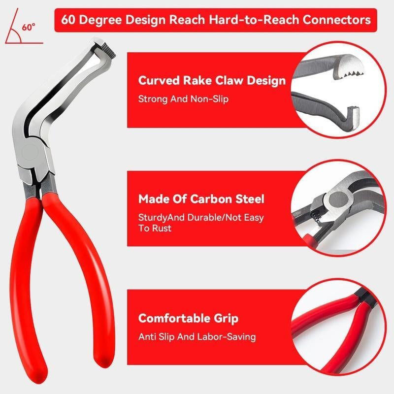 5PC Automotive Electrical Disconnect & Trim Clip Pliers Set