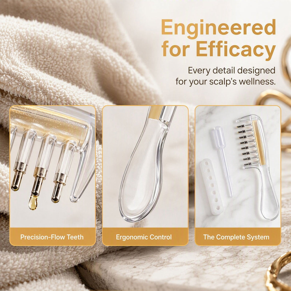 Scalp Oil Applicator Comb – Hair Oil & Serum Applicator Bottle