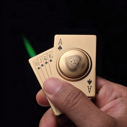 🃏Poker Card Fidget Spinner Lighter - Ace of Spades Design