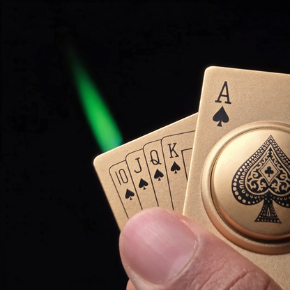 🃏Poker Card Fidget Spinner Lighter - Ace of Spades Design