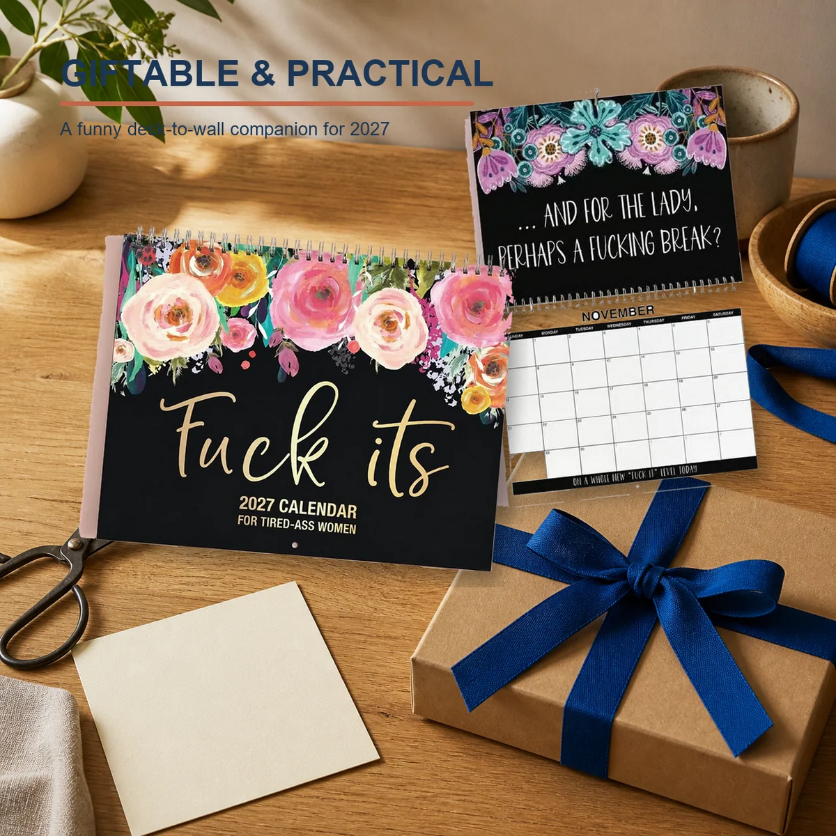 📅 2027 Sweary Mental Health Calendar - Perfect for Home Decor & Gift Ideas