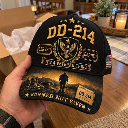 100% Handmade DD-214 Veteran Honor Embroidered Cap (𝗧𝗵𝗼𝗺𝗮𝘀 𝗠𝗶𝗹𝗹𝗲𝗿 𝐇𝐚𝐧𝐝𝐦𝐚𝐝𝐞®)