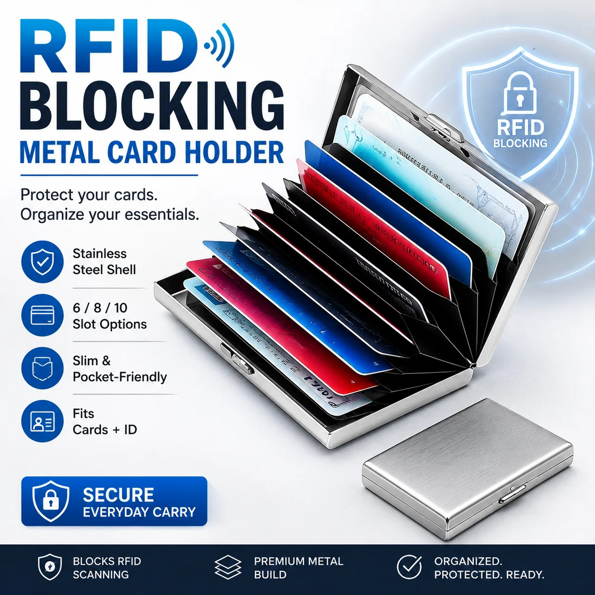 RFID Blocking Metal Card Holder