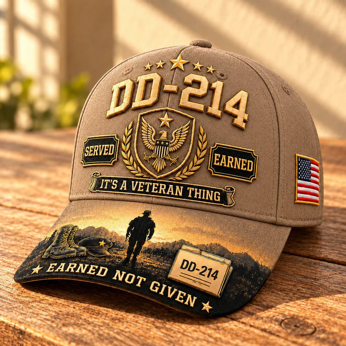 100% Handmade DD-214 Veteran Honor Embroidered Cap (𝗧𝗵𝗼𝗺𝗮𝘀 𝗠𝗶𝗹𝗹𝗲𝗿 𝐇𝐚𝐧𝐝𝐦𝐚𝐝𝐞®)
