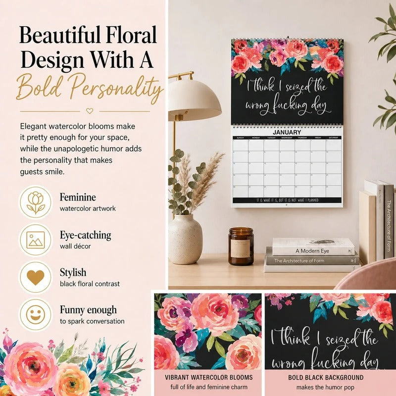 📅 2027 Sweary Mental Health Calendar - Perfect for Home Decor & Gift Ideas