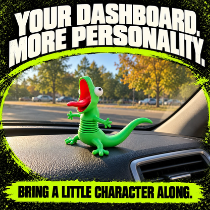🦎🏍️ Roadside Lizard Buddy – Car & Motorcycle Decor